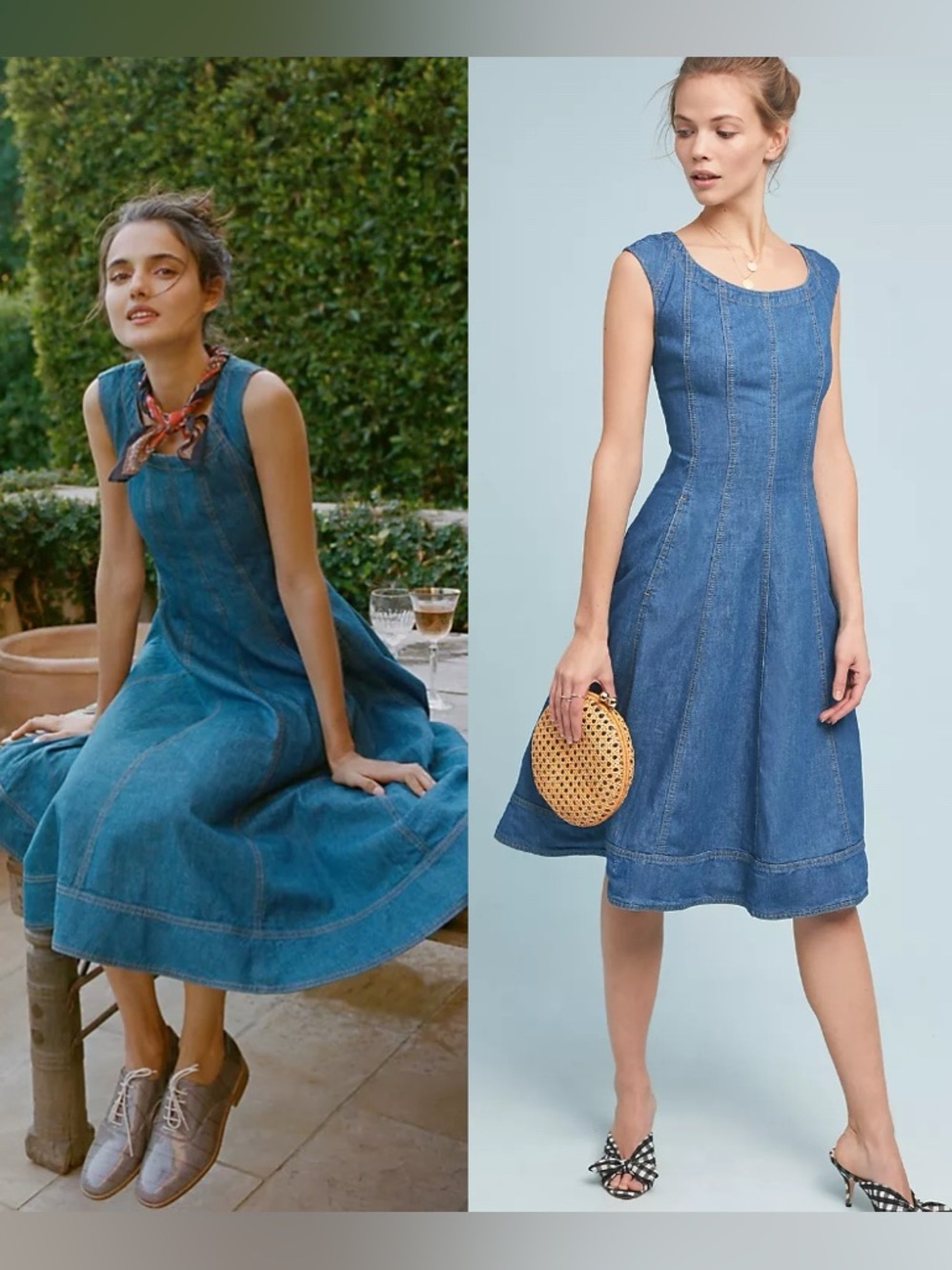 Anthropologie Pilcro and The Letterpress Denim Dress Size 2